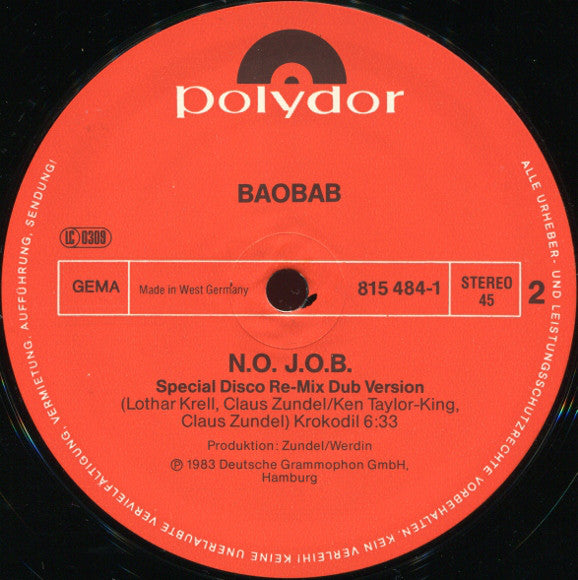 Baobab : N.O. J.O.B. (12", Maxi)