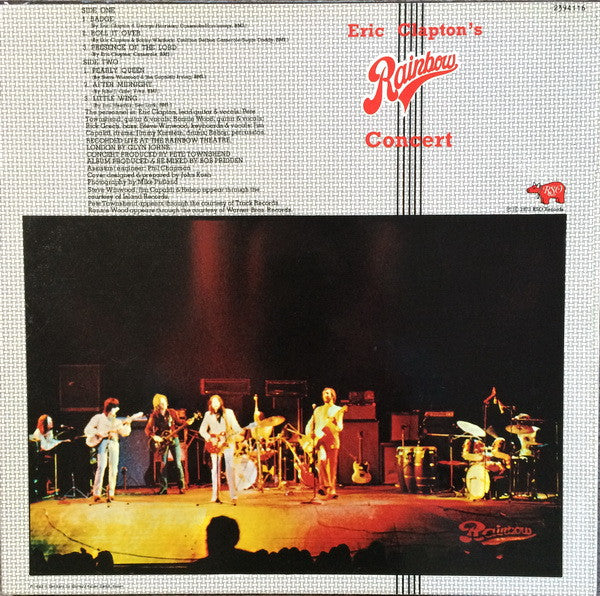 Eric Clapton : Eric Clapton's Rainbow Concert (LP, Album)