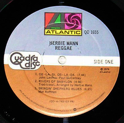 Herbie Mann : Reggae (LP, Album, Quad)