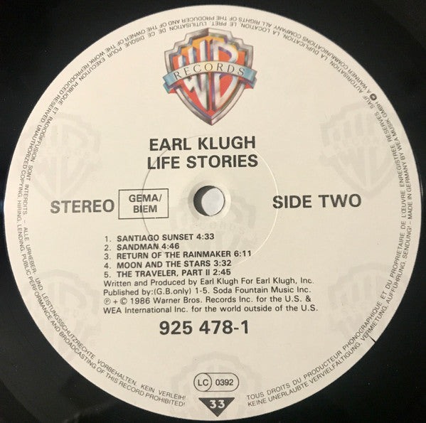 Earl Klugh : Life Stories (LP, Album)
