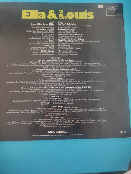 Ella Fitzgerald & Louis Armstrong : Ella & Louis (LP, Comp, RE)