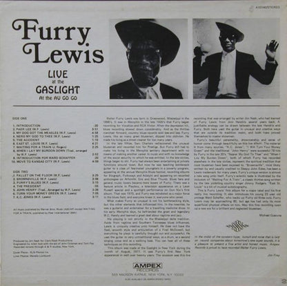 Furry Lewis : Live At The Gaslight At The Au Go Go (LP, Album)