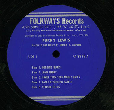 Furry Lewis : Furry Lewis (LP, Album, RP)