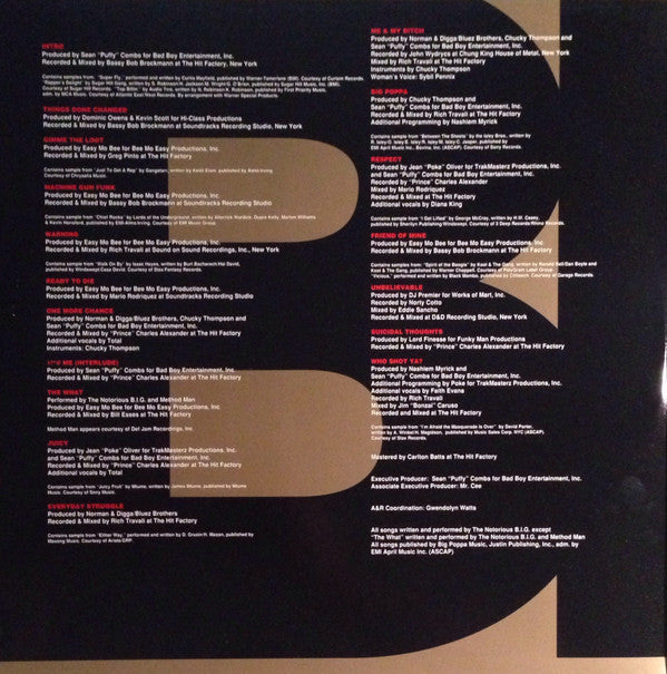 Notorious B.I.G. : Ready To Die (2xLP, Album, Gat)