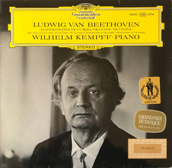 Ludwig van Beethoven - Wilhelm Kempff : Klaviersonaten Nr. 5 C-Moll ∙ Nr 6. F-Dur, Nr. 7 D-Dur (LP, RE)