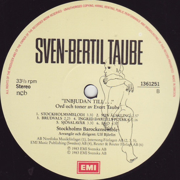Sven-Bertil Taube : Inbjudan Till... Ord Och Toner Av Evert Taube (LP, Album)