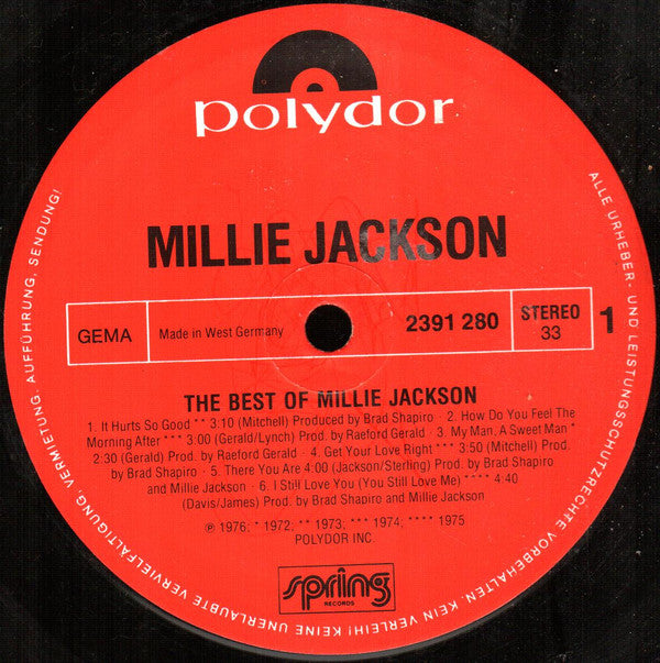 Millie Jackson : The Best Of Millie Jackson (LP, Comp)