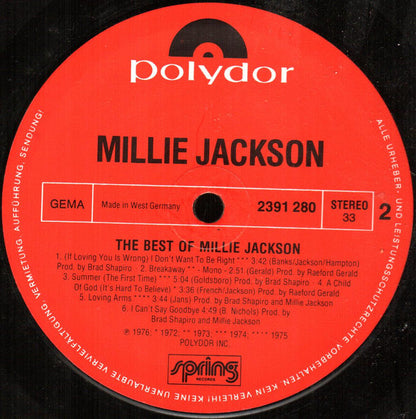 Millie Jackson : The Best Of Millie Jackson (LP, Comp)