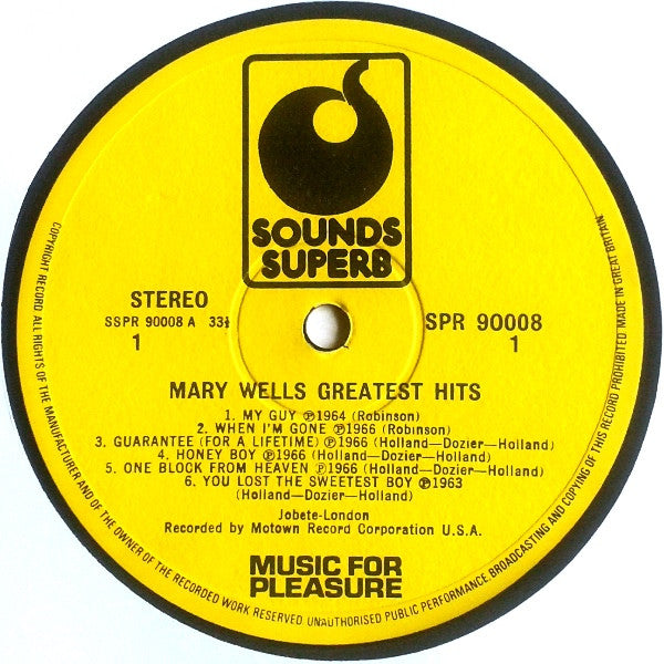 Mary Wells : Greatest Hits (LP, Comp)