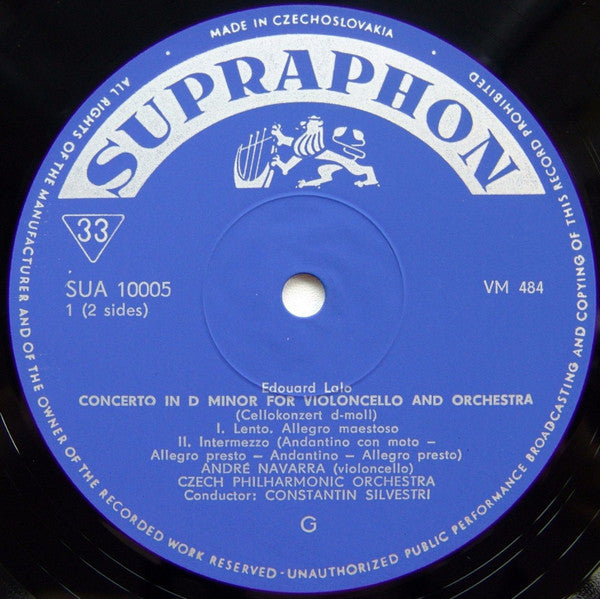 Édouard Lalo - The Czech Philharmonic Orchestra , Cello: André Navarra , Conductor: Constantin Silvestri / César Franck - The Prague Symphony Orchestra , Piano: Eva Bernáthová , Conductor: Václav Smetáček : Concerto For Violoncello And Orchestra / Symphonic Variations (LP, Mono)