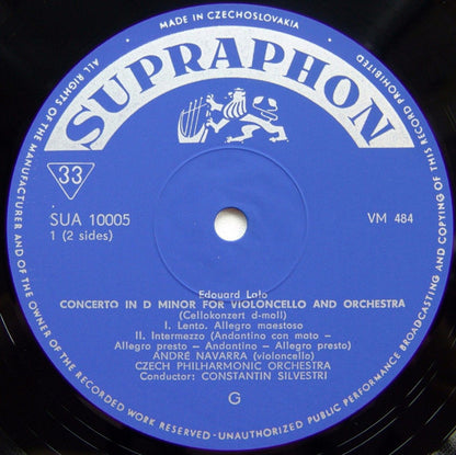 Édouard Lalo - The Czech Philharmonic Orchestra , Cello: André Navarra , Conductor: Constantin Silvestri / César Franck - The Prague Symphony Orchestra , Piano: Eva Bernáthová , Conductor: Václav Smetáček : Concerto For Violoncello And Orchestra / Symphonic Variations (LP, Mono)