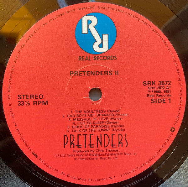 The Pretenders : Pretenders II (LP, Album, Dam)