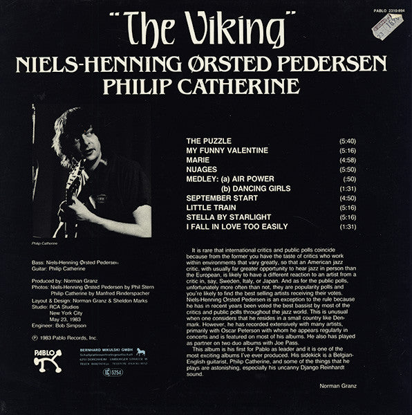 Niels-Henning Ørsted Pedersen / Philip Catherine : The Viking (LP, Album)