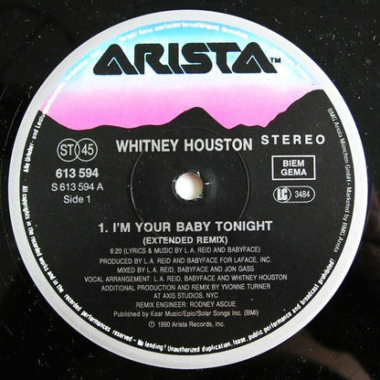 Whitney Houston : I'm Your Baby Tonight (12", Maxi)