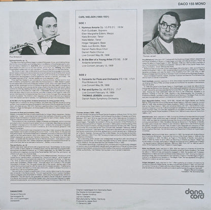 Thomas Jensen Conducts Carl Nielsen With Poul Birkelund, Danmarks Radios Symfoniorkester : Hymnus Amoris / Flute Concerto  (LP)