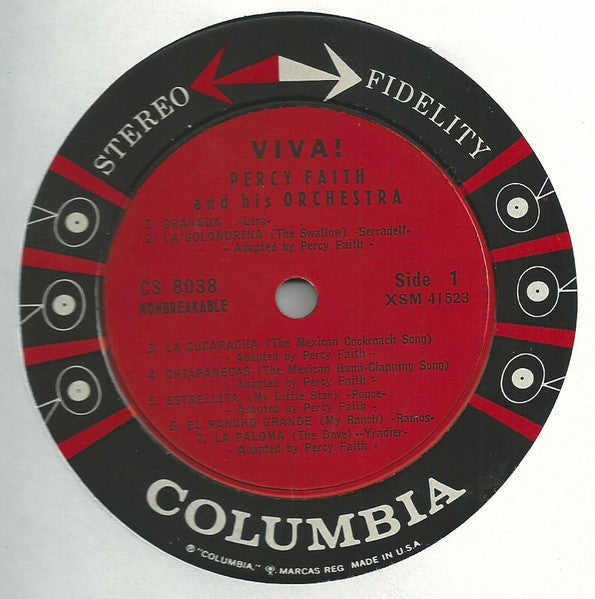 Percy Faith & His Orchestra : Viva! The Music Of Mexico (LP, Album)