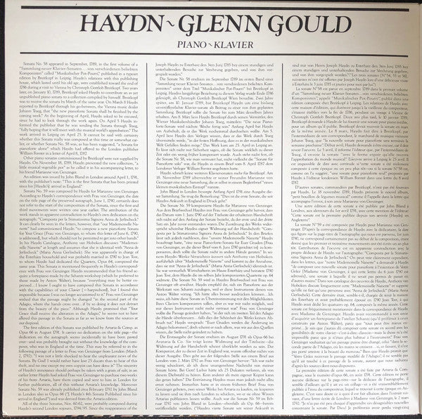 Joseph Haydn - Glenn Gould : The Six Last Sonatas (2xLP, Album, Gat)