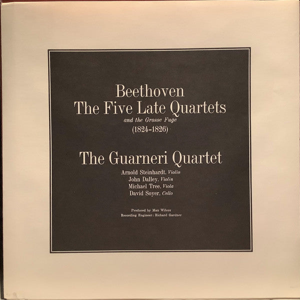 Ludwig van Beethoven — Guarneri Quartet : The Five Late Quartets And The Grosse Fuge (4xLP, Album, Aut + Box)