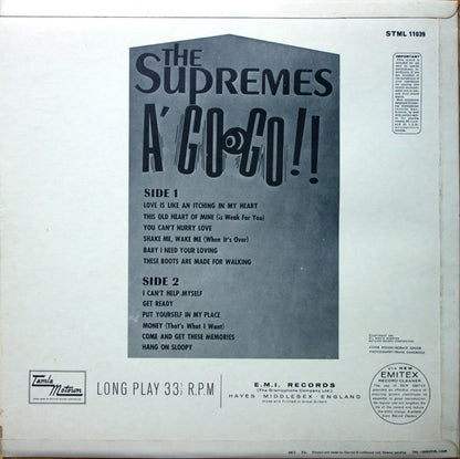 The Supremes : A' Go Go (LP, Album, K/T)