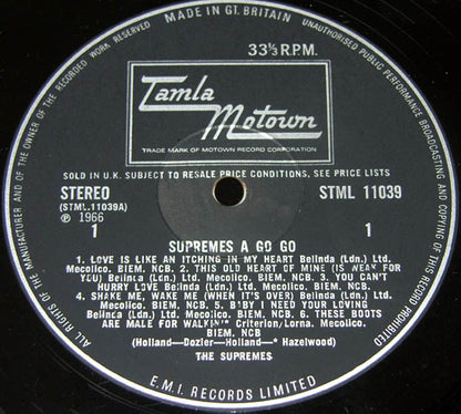 The Supremes : A' Go Go (LP, Album, K/T)