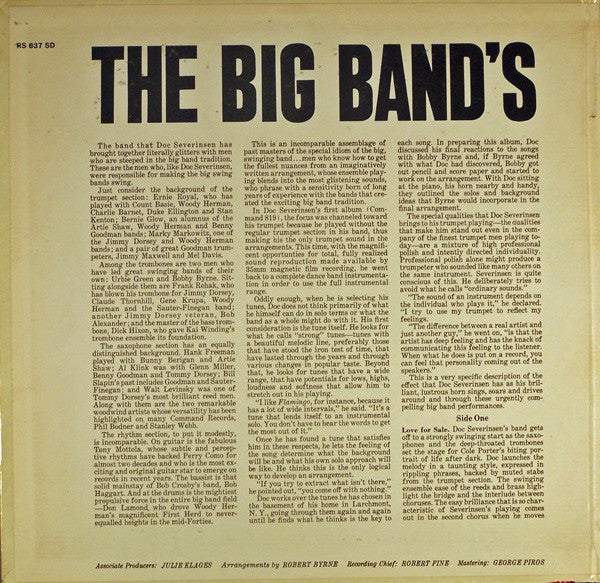 Doc Severinsen : The Big Band's Back In Town (LP, Album, Gat)