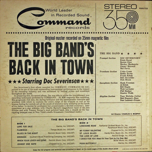 Doc Severinsen : The Big Band's Back In Town (LP, Album, Gat)