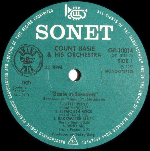 Count Basie Orchestra : Basie In Sweden (LP, Mono)