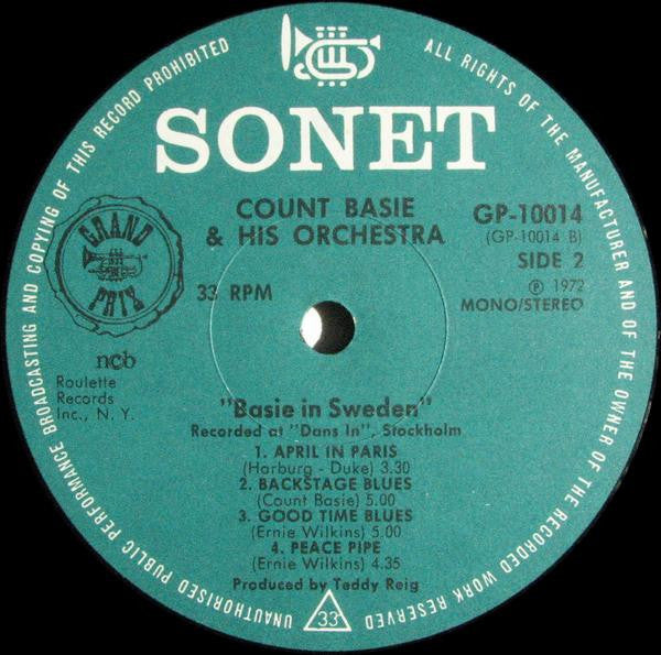 Count Basie Orchestra : Basie In Sweden (LP, Mono)