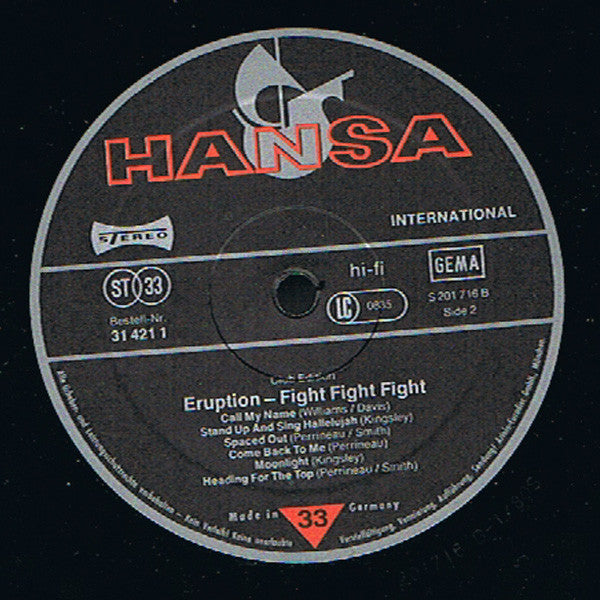 Eruption (4) : Fight Fight Fight (LP, Album, Clu)