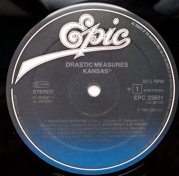 Kansas (2) : Drastic Measures (LP, Album)