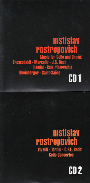 Mstislav Rostropovich : Plays Cello Works (9xCD, Comp + Box, Comp)