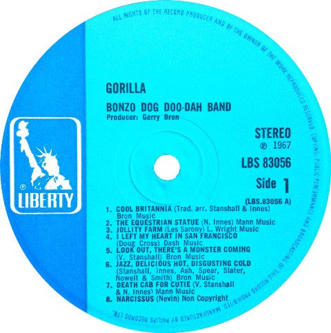 Bonzo Dog Doo-Dah Band : Gorilla (LP, Album)