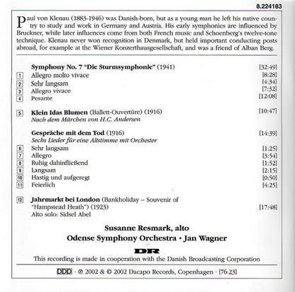 Paul August von Klenau : Symphony No. 7 / Klein Idas Blumen / Gespräche Mit Dem Tod / Jahrmarkt Bei London (CD)