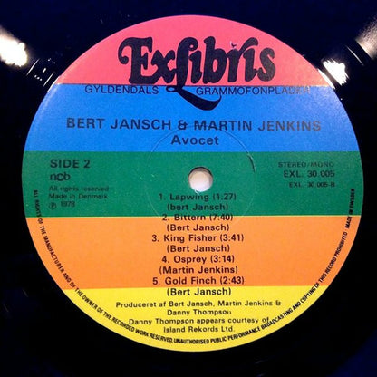 Bert Jansch & Martin Jenkins (4) : Avocet (LP, Album)