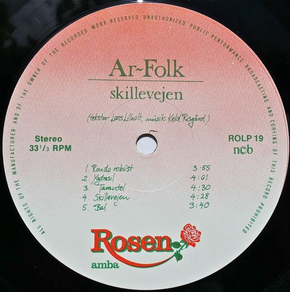 Ar-Folk : Skillevejen (LP, Album, Gat)