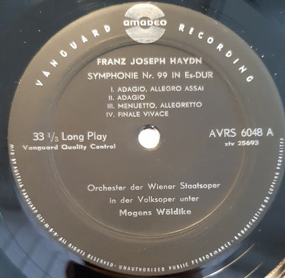 Joseph Haydn, Orchester Der Wiener Staatsoper, Mogens Wöldike : Londoner Symphonien Nr. 99 In ES-dur Und Nr. 102 In B-dur (LP)