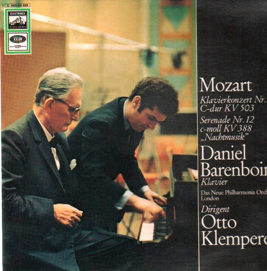 Wolfgang Amadeus Mozart, Daniel Barenboim, New Philharmonia Orchestra, Otto Klemperer : Klavierkonzert Nr. 25 C-Dur KV 503 / Serenade Nr. 12 C-Moll KV 388 "Nachtmusik" (LP, RE)