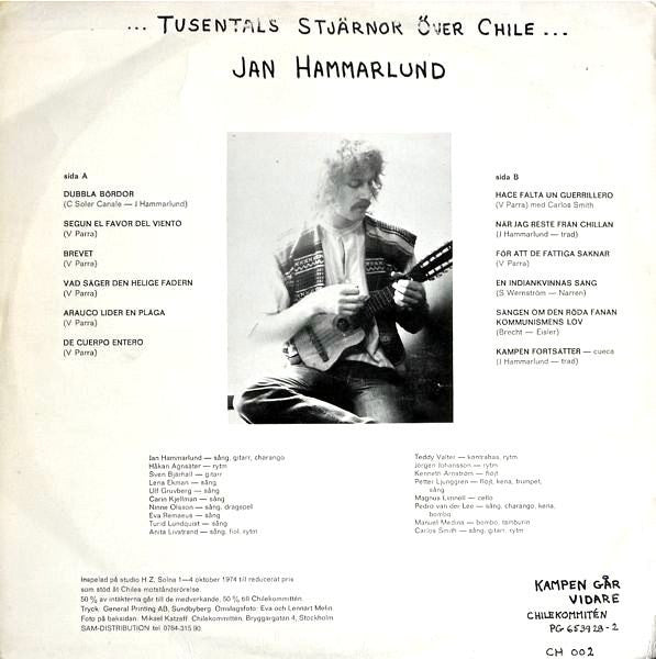 Jan Hammarlund : Tusentals Stjärnor Över Chile (LP, Album)