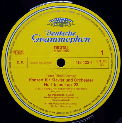 Pyotr Ilyich Tchaikovsky, London Symphony Orchestra, Ivo Pogorelich · Claudio Abbado : Klavierkonzert No. 1 (LP)
