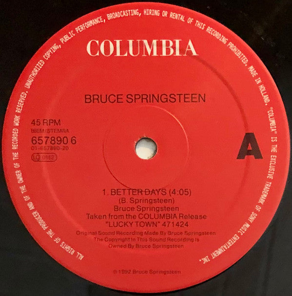 Bruce Springsteen : Better Days (12", Single)