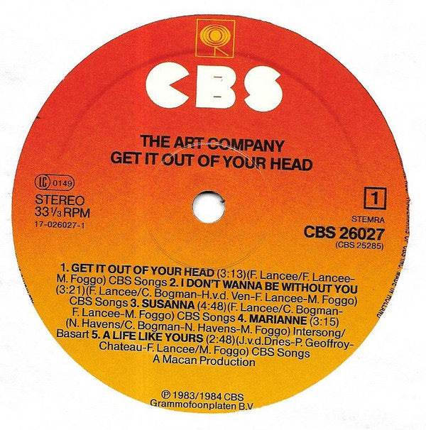 The Art Company : Get It Out Of Your Head (LP, Album)