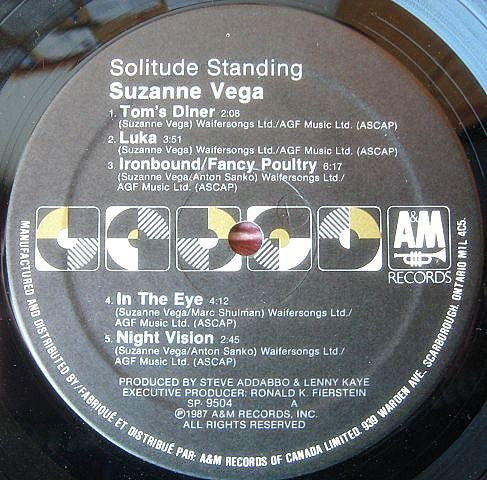 Suzanne Vega : Solitude Standing (LP, Album)