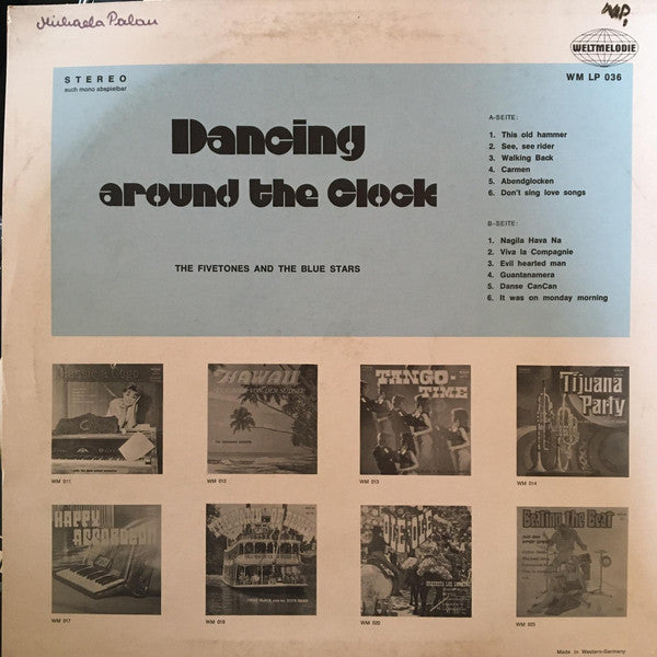 The Fivetones And Blue Stars (4) : Dancing Around The Clock (LP)