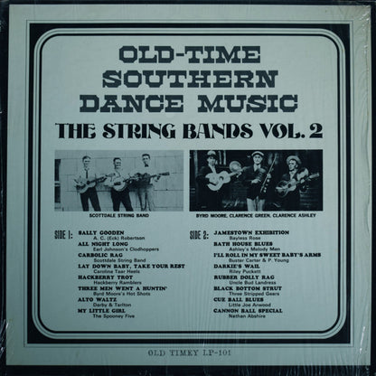 Various : Old Time Southern Dance Music : The String Bands Vol 2 (LP, Comp, RP)