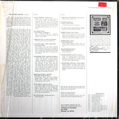 Various : Old Time Southern Dance Music : The String Bands Vol 2 (LP, Comp, RP)