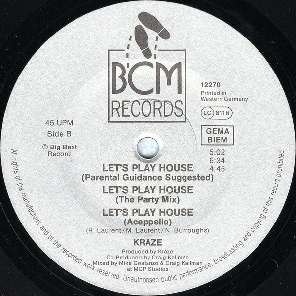 Kraze : Let's Play House (12", Maxi)