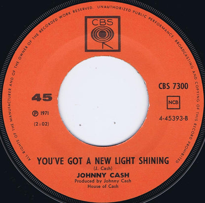Johnny Cash : Singing In Viet Nam Talking Blues / You've Got A New Light Shining (7", Single, Lar)
