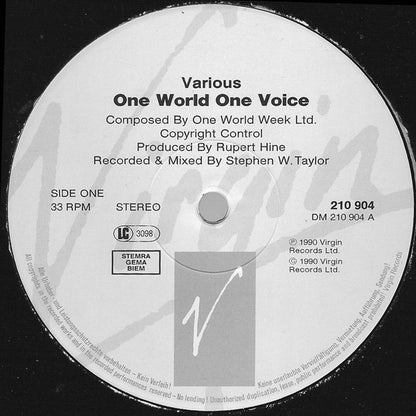 Various : One World One Voice (LP, Album)