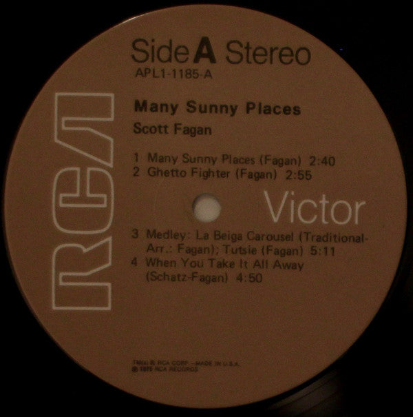 Scott Fagan : Many Sunny Places (LP, Album)