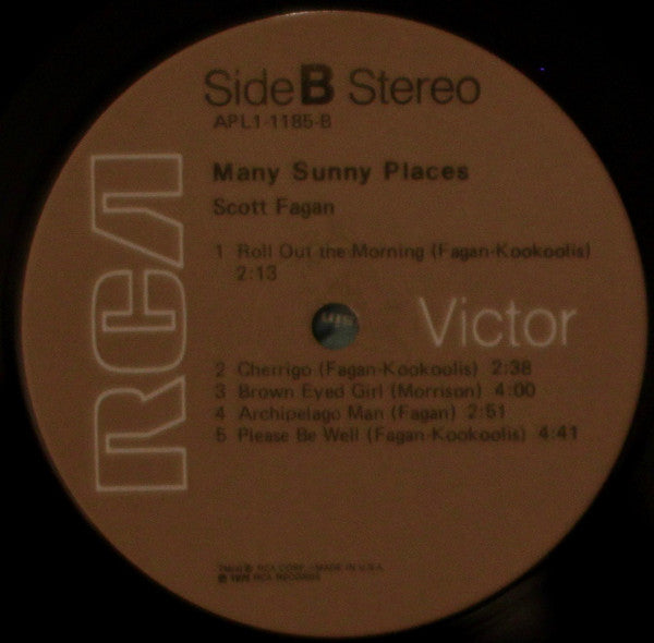 Scott Fagan : Many Sunny Places (LP, Album)